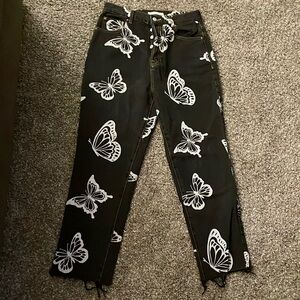 PacSun Black Butterfly Jeans